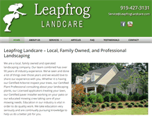 Tablet Screenshot of leapfroglandcare.com